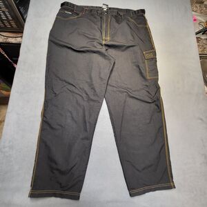 Vintage Fubu Pants Mens 3XL Black Carpenter Y2K Baggy Nylon Streetwear Urban